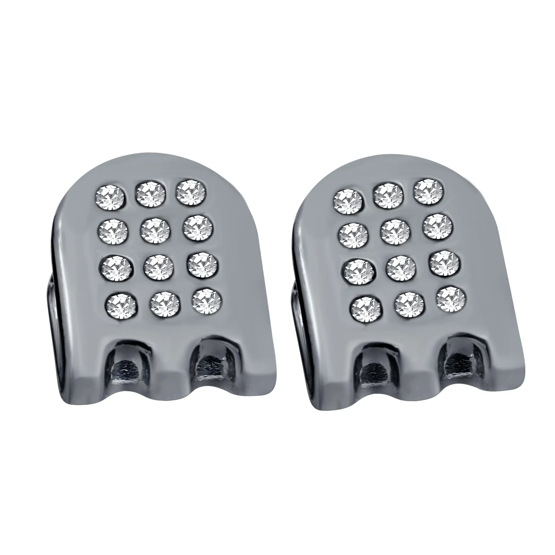 “Gunmetal Crystal Collar Clip  Premium Finish”